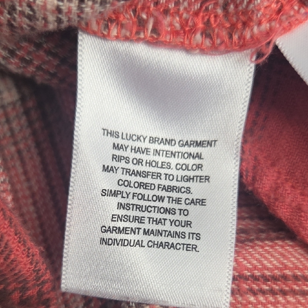 Lucky Brand Pink Plaid Button-Down Shirt - Picture 10 of 10